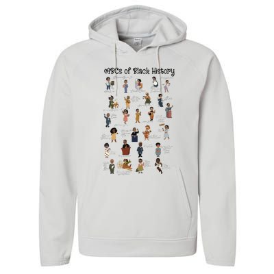 ABCs Of Black History Month Pride African American Teacher Performance Fleece Hoodie