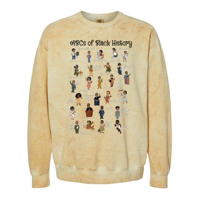 ABCs Of Black History Month Pride African American Teacher Colorblast Crewneck Sweatshirt