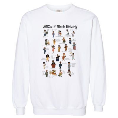 ABCs Of Black History Month Pride African American Teacher Garment-Dyed Sweatshirt