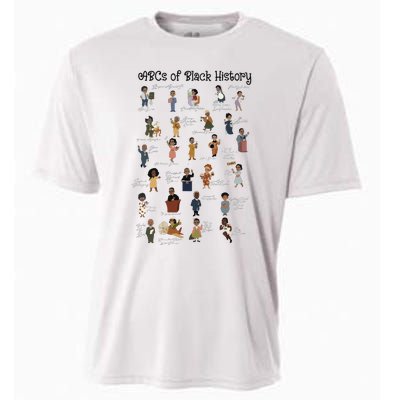 ABCs Of Black History Month Pride African American Teacher Cooling Performance Crew T-Shirt