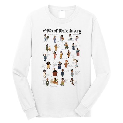 ABCs Of Black History Month Pride African American Teacher Long Sleeve Shirt