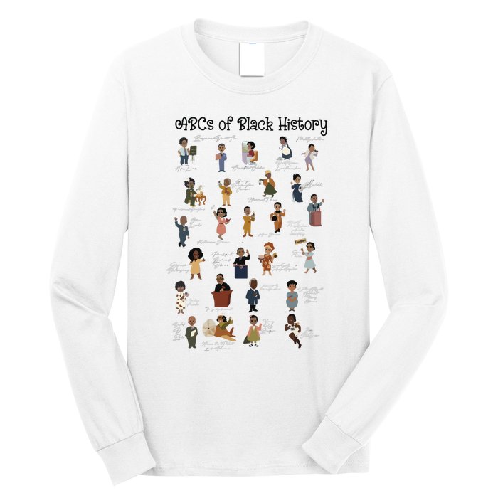 ABCs Of Black History Month Pride African American Teacher Long Sleeve Shirt