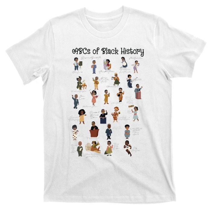 ABCs Of Black History Month Pride African American Teacher T-Shirt