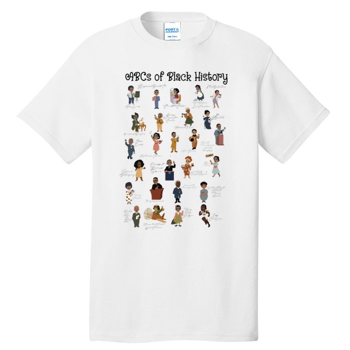 ABCs Of Black History Month Pride African American Teacher Tall T-Shirt