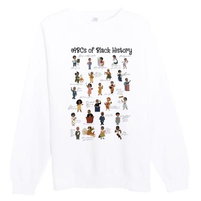 ABCs Of Black History Month Pride African American Teacher Premium Crewneck Sweatshirt