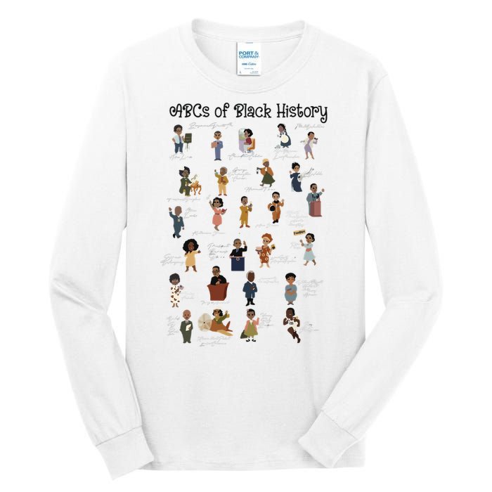 ABCs Of Black History Month Pride African American Teacher Tall Long Sleeve T-Shirt