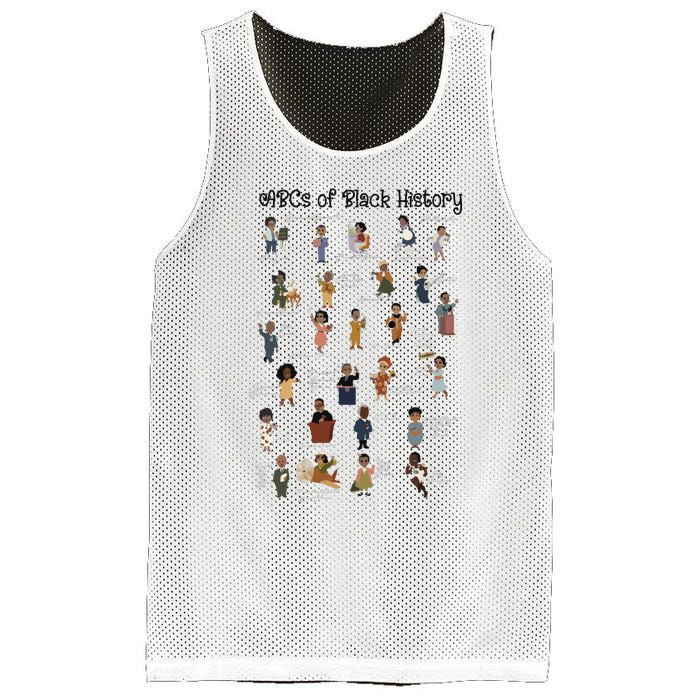 ABCs Of Black History Month Pride African American Teacher Mesh Reversible Basketball Jersey Tank