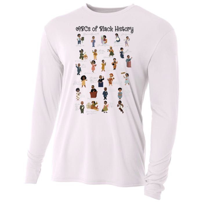 ABCs Of Black History Month Pride African American Teacher Cooling Performance Long Sleeve Crew