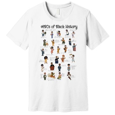 ABCs Of Black History Month Pride African American Teacher Premium T-Shirt