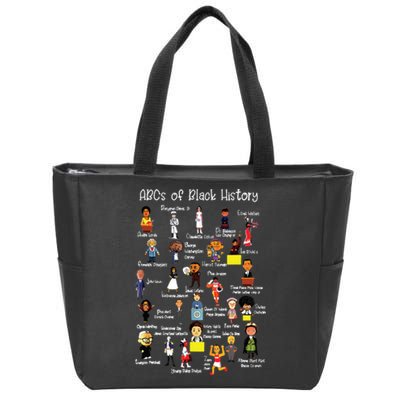 Abcs Of Black History Month Shirts Original Juneteenth Zip Tote Bag