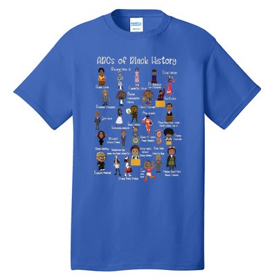 Abcs Of Black History Month Gift Original Black History Funny Gift Tall T-Shirt