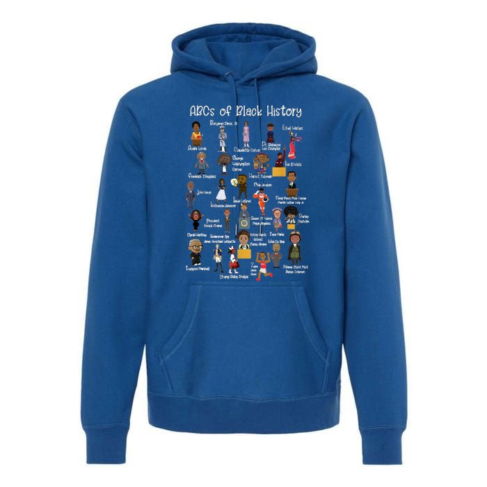 Abcs Of Black History Month Gift Original Black History Funny Gift Premium Hoodie