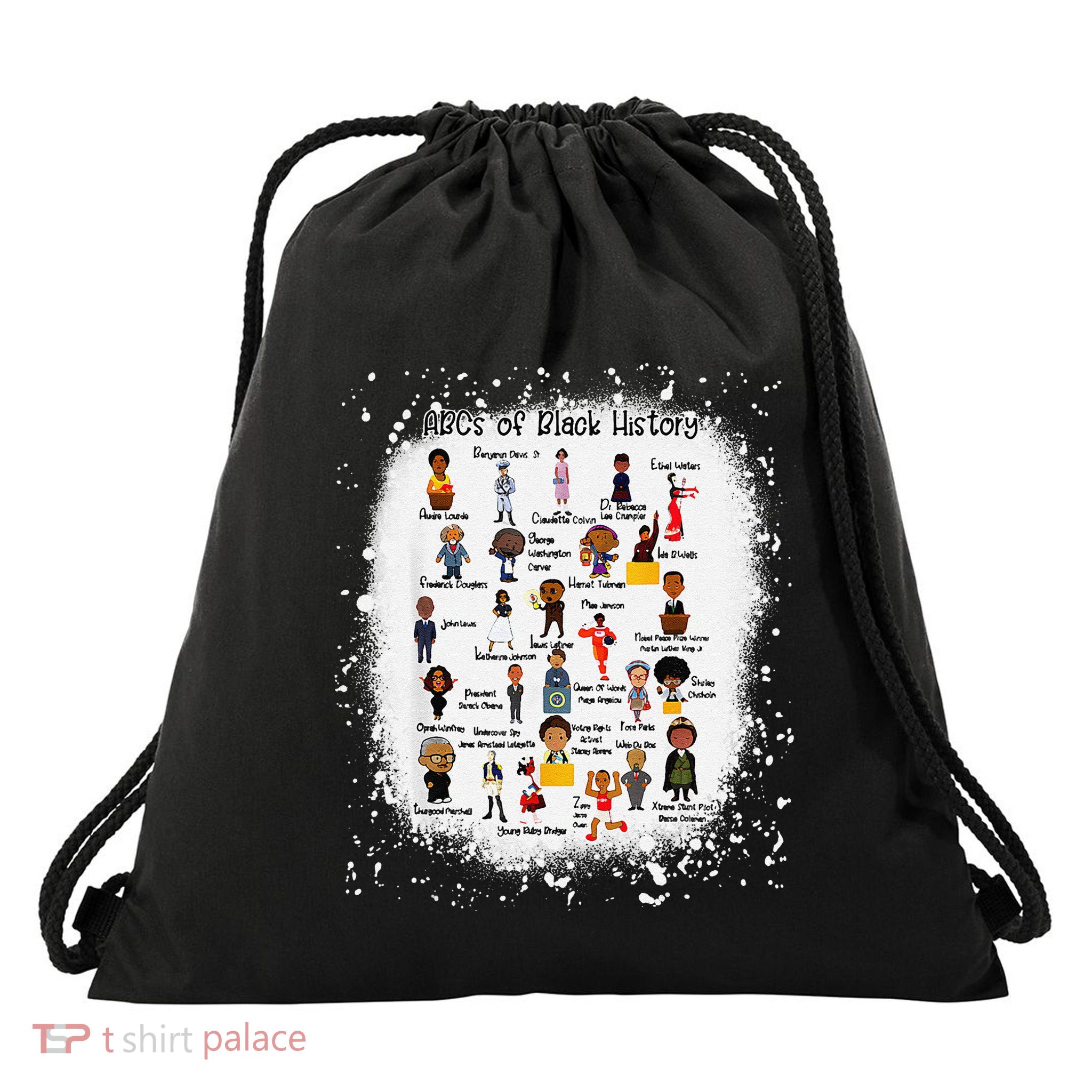 AbcS Of Black History Month Pride Teacher Drawstring Bag