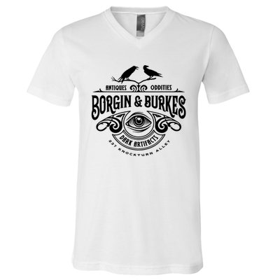 Antiques Oddities Borgin And Burkes Dark Artifacts Raven V-Neck T-Shirt