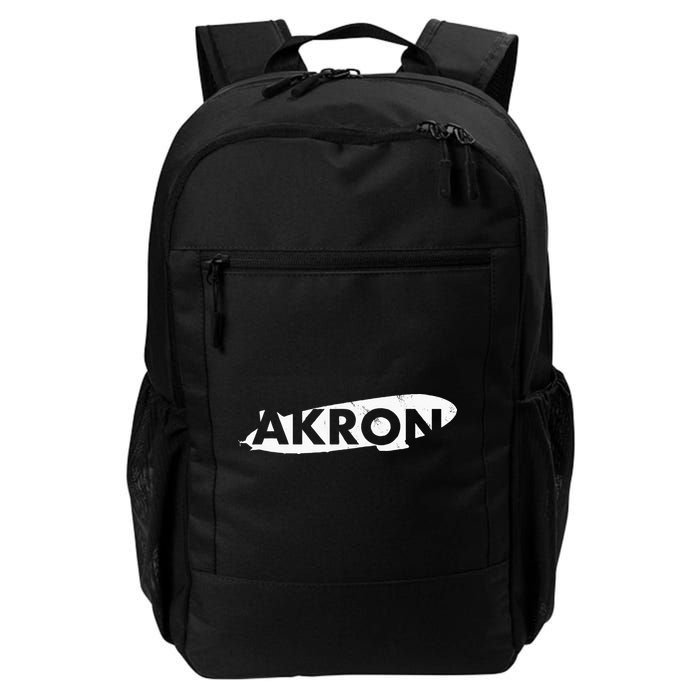 Akron Ohio Blimp Over Summit County Vintage Distressed Style Backpack
