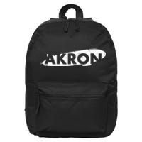 Akron Ohio Blimp Over Summit County Vintage Distressed Style 16 in Basic Backpack