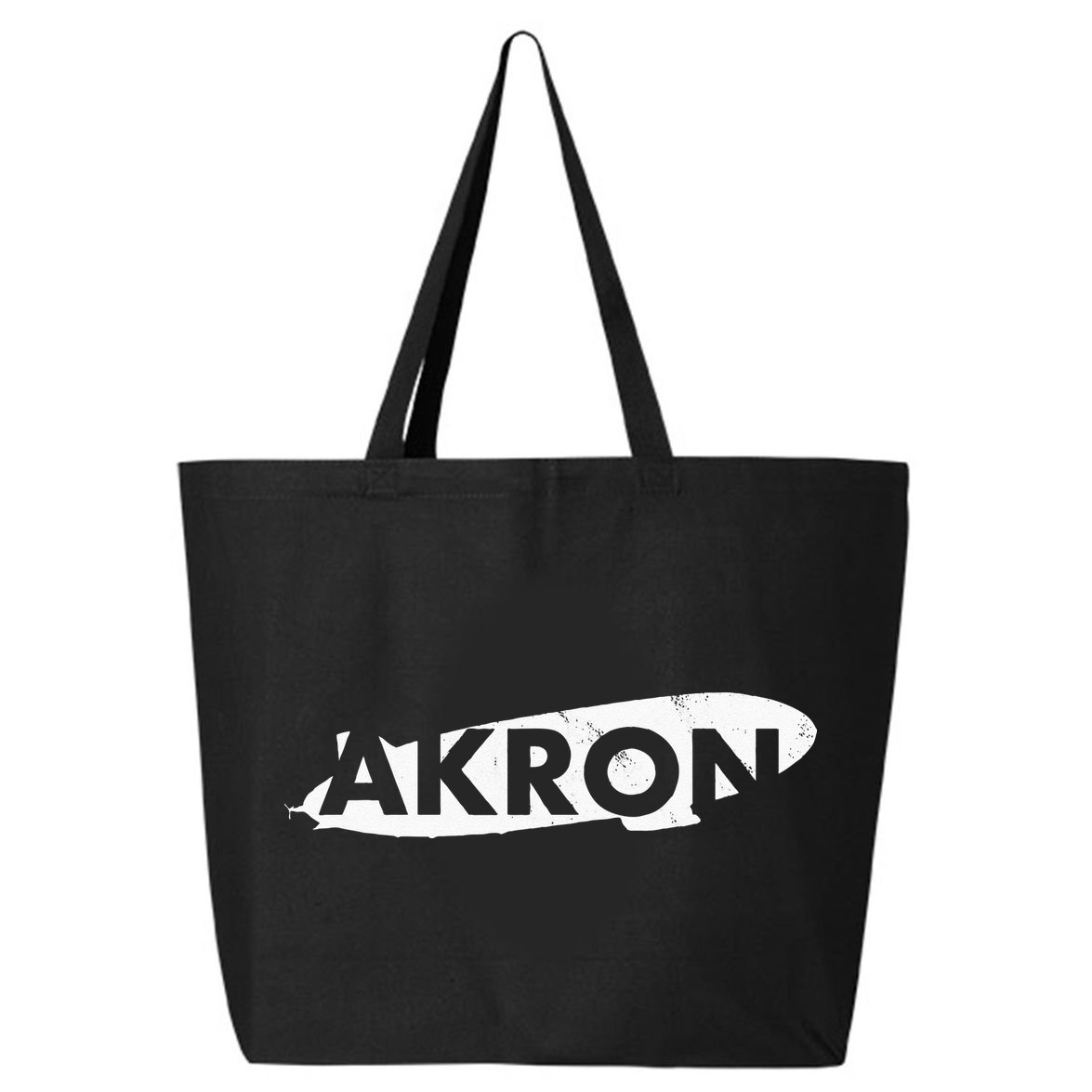 Akron Ohio Blimp Over Summit County Vintage Distressed Style 25L Jumbo Tote