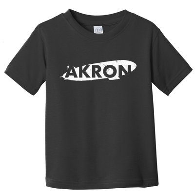 Akron Ohio Blimp Over Summit County Vintage Distressed Style Toddler T-Shirt