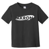 Akron Ohio Blimp Over Summit County Vintage Distressed Style Toddler T-Shirt