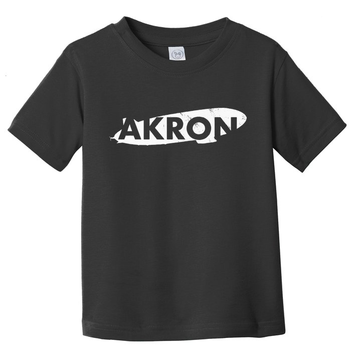 Akron Ohio Blimp Over Summit County Vintage Distressed Style Toddler T-Shirt
