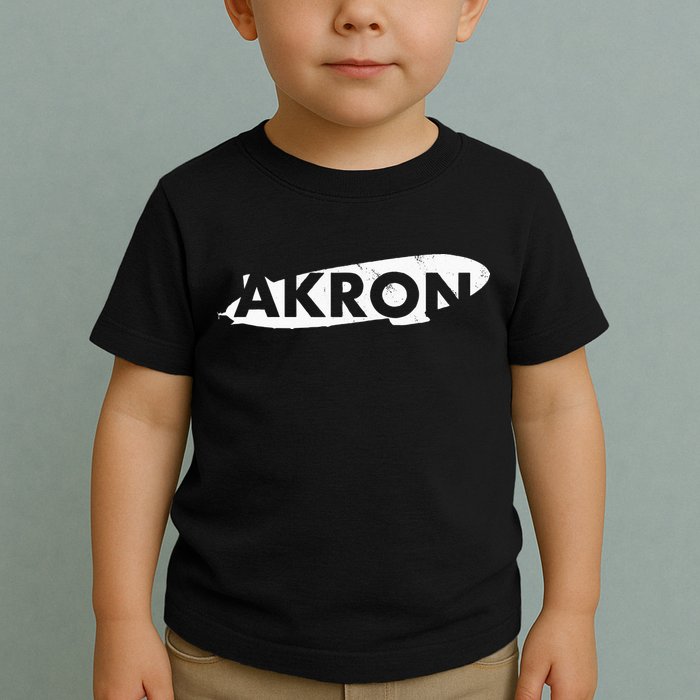 Akron Ohio Blimp Over Summit County Vintage Distressed Style Toddler T-Shirt