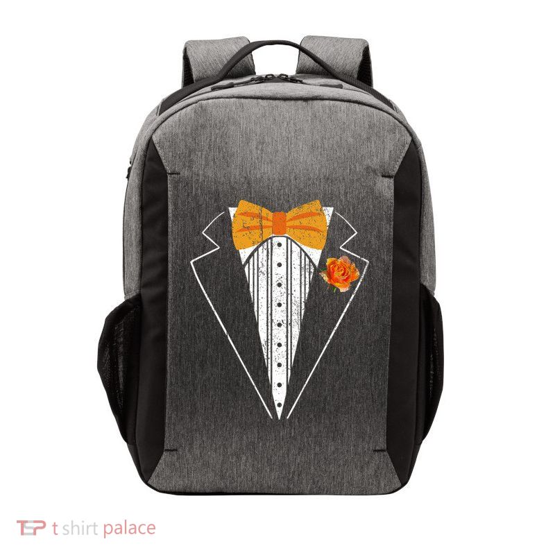 Adult Orange Bowtie Tuxedo Costume Tux Retro Vector Backpack