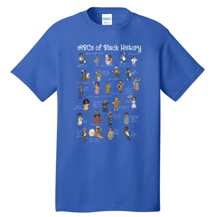 Abcs Of Black History Month Pride African American Teacher Funny Gift Tall T-Shirt