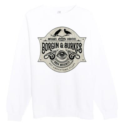 Antiques Oddities Borgin And Burkes Dark Artifacts Raven Premium Crewneck Sweatshirt