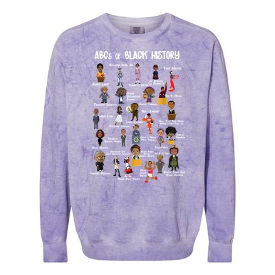 ABCs Of Black History Colorblast Crewneck Sweatshirt