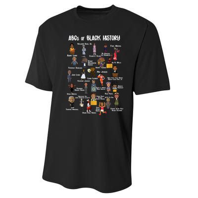 ABCs Of Black History Performance Sprint T-Shirt