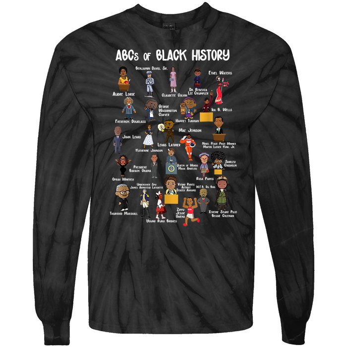 ABCs Of Black History Tie-Dye Long Sleeve Shirt