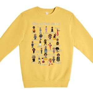 Abcs Of Black History Month Gift Original Black History Gift Premium Crewneck Sweatshirt