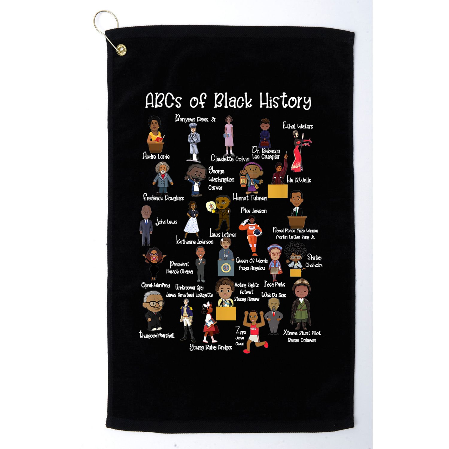 Abcs Of Black History Month Gift Original Black History Gift Golf Towel