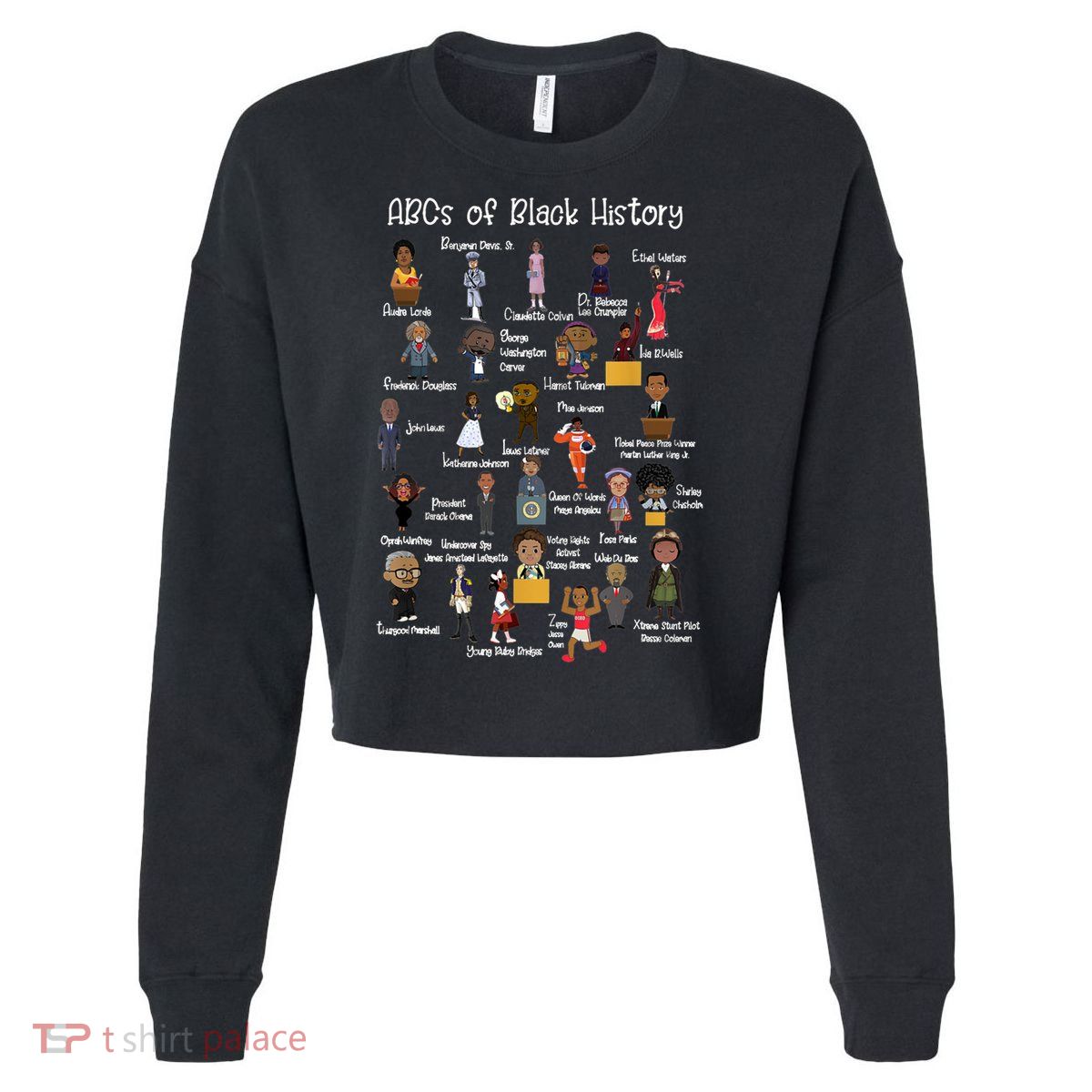 Abcs Of Black History Month Gift Original Black History Gift Cropped Pullover Crew