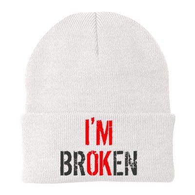 Am Ok Broken IM Ok IM Broken Invisible Illness Knit Cap Winter Beanie