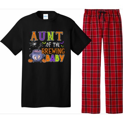 Aunt Of Brewing Baby Halloween Theme Baby Shower Spooky Pajama Set