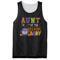 Aunt Of Brewing Baby Halloween Theme Baby Shower Spooky Mesh Reversible Basketball Jersey Tank