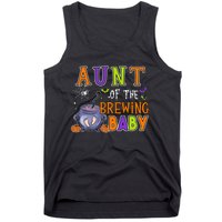 Aunt Of Brewing Baby Halloween Theme Baby Shower Spooky Tank Top