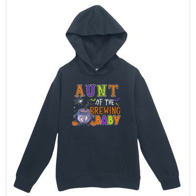 Aunt Of Brewing Baby Halloween Theme Baby Shower Spooky Urban Pullover Hoodie