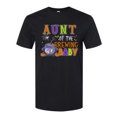 Aunt Of Brewing Baby Halloween Theme Baby Shower Spooky Softstyle CVC T-Shirt