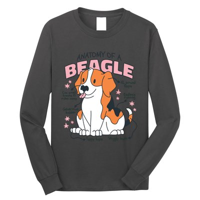 Anatomy Of Beagle Lovers Cool Mom Dog Pet Long Sleeve Shirt