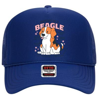 Anatomy Of Beagle Lovers Cool Mom Dog Pet High Crown Mesh Back Trucker Hat