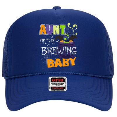 Aunt Of Brewing Baby Halloween Theme Baby High Crown Mesh Back Trucker Hat