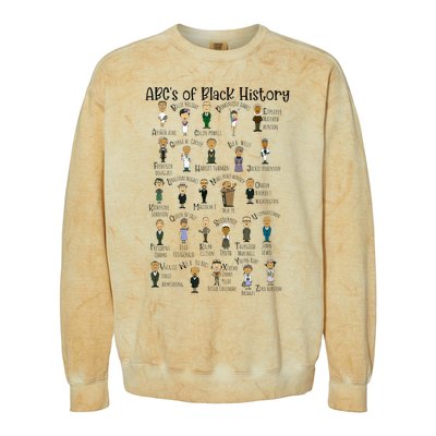 Abcs Of Black History Month Pride For Women Teacher Gift Colorblast Crewneck Sweatshirt