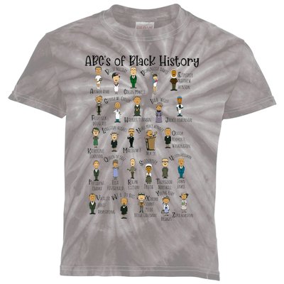 Abcs Of Black History Month Pride For Women Teacher Gift Kids Tie-Dye T-Shirt