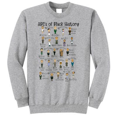 Abcs Of Black History Month Pride For Women Teacher Gift Tall Sweatshirt