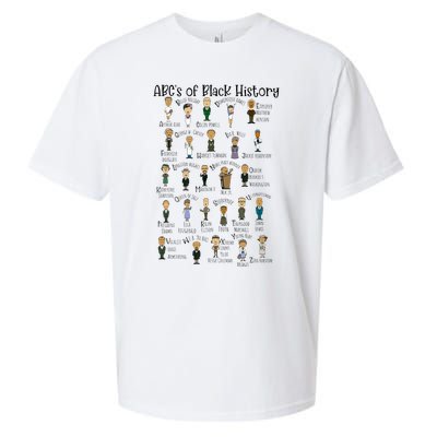 Abcs Of Black History Month Pride For Women Teacher Gift Sueded Cloud Jersey T-Shirt