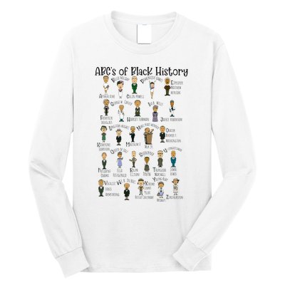 Abcs Of Black History Month Pride For Women Teacher Gift Long Sleeve Shirt