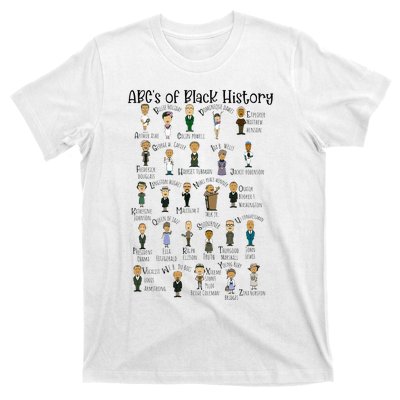 Abcs Of Black History Month Pride For Women Teacher Gift T-Shirt