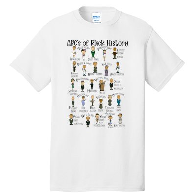 Abcs Of Black History Month Pride For Women Teacher Gift Tall T-Shirt